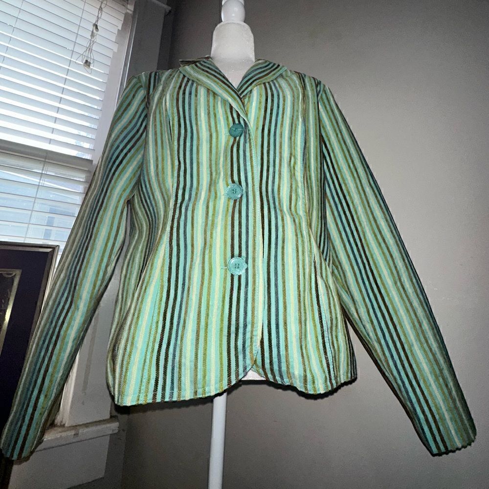 Erin London Multi-Color Blazer Size Large - Picture 3 of 12